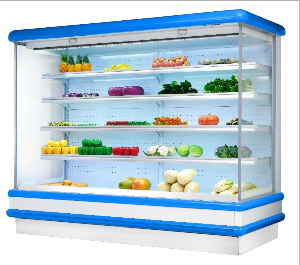Factory Price Front Open Cooler Fruit &amp; Vegetable Chiller Showcase