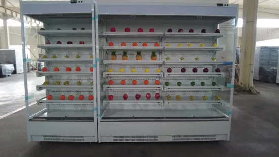 Supermarket Beverage, Meat, Fruit & Vegetable, Delicatessen Vertical Refrigerator Commercial Multideck with Door Chiller